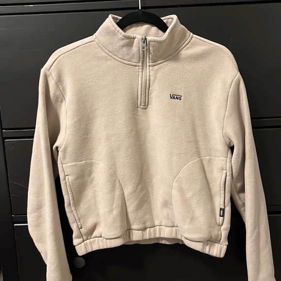 Vans Tan Quarter-Zip Sweatshirt - Picture 1 of 3